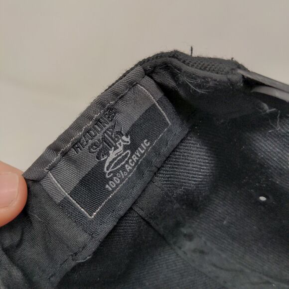 Readings Men's Snapback Flat Bill Hat Black Embroidered California Logo - Picture 7 of 7